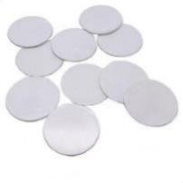 Puce NFC NTAG213 IP66 rond PVC 25 mm blanc anti-métal avec adhésif 3M #NFC0NTAG213